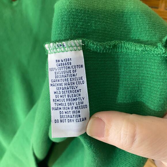 Polo Ralph Lauren 1/4 Zip Pullover Sweater Grass Green Men’s Large 100% Cotton - Picture 6 of 8